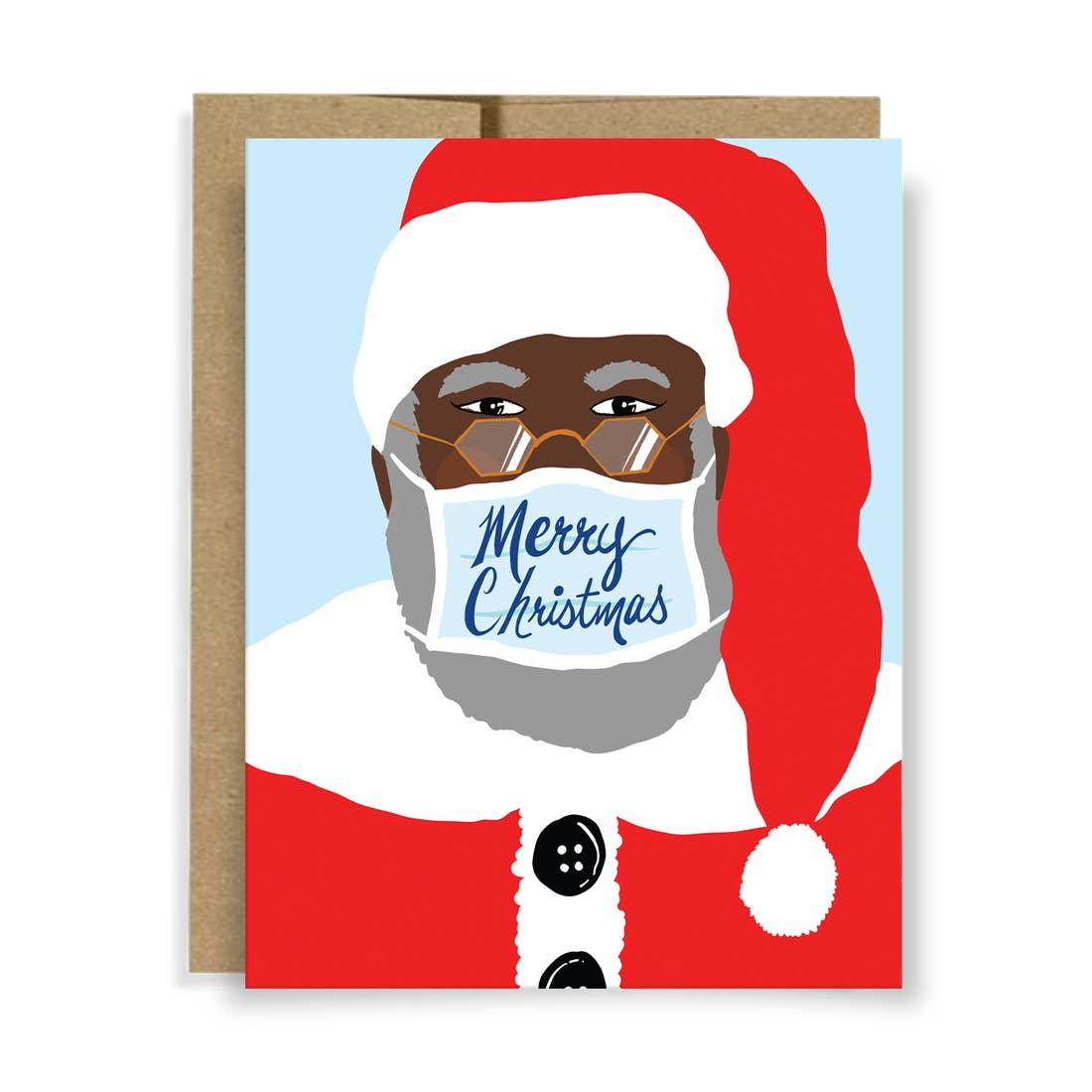 Black Santa Card - Jade Record Shoppe